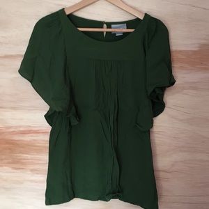 Green anthropologie blouse